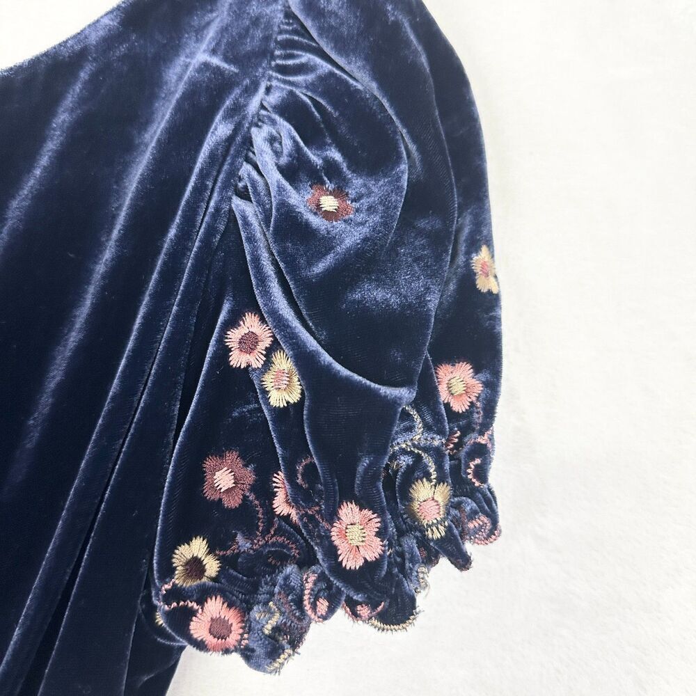 Betsey Johnson New York Vintage Y2K Velvet Mini Dress Size 10 NWT Milkmaid - Picture 5 of 8